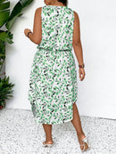 Vestido Feminino Havaiano comprimento Midi - Esme. Plus Size