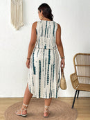 Vestido Feminino Havaiano comprimento Midi - Esme. Plus Size