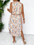 Vestido Feminino Havaiano comprimento Midi - Esme. Plus Size