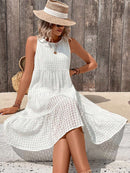 Vestido Feminino Sem Mangas e Barra com Babado - Ana Sofia