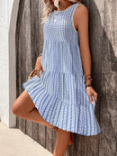 Vestido Feminino Sem Mangas e Barra com Babado - Ana Sofia