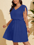 Vestido Feminino de Praia Com Cordão na Cintura - Alana. Plus Size