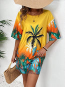 Vestido Feminino de manga curta solto - Virna