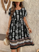 Vestido Feminino Xadrez Manga Curta Louiss