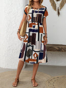 Vestido Feminino Xadrez Manga Curta Louiss