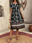 Vestido Feminino Xadrez Manga Curta Louiss