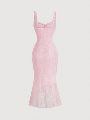 Vestido Feminino com Babado de Renda - Eva