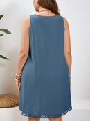 Vestido Feminino de Algodão com Bordado Vazado - Michele. Plus Size