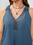 Vestido Feminino de Algodão com Bordado Vazado - Michele. Plus Size