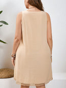 Vestido Feminino de Algodão com Bordado Vazado - Michele. Plus Size