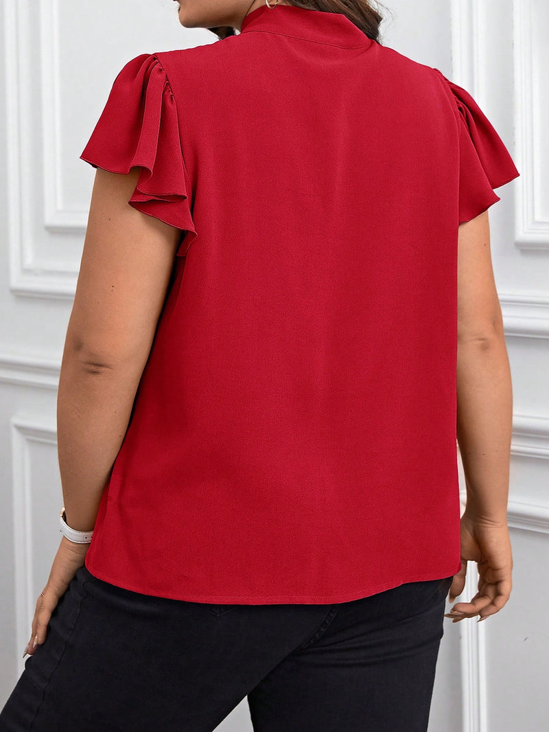 Blusa Feminina Elegante com Laço na Gola