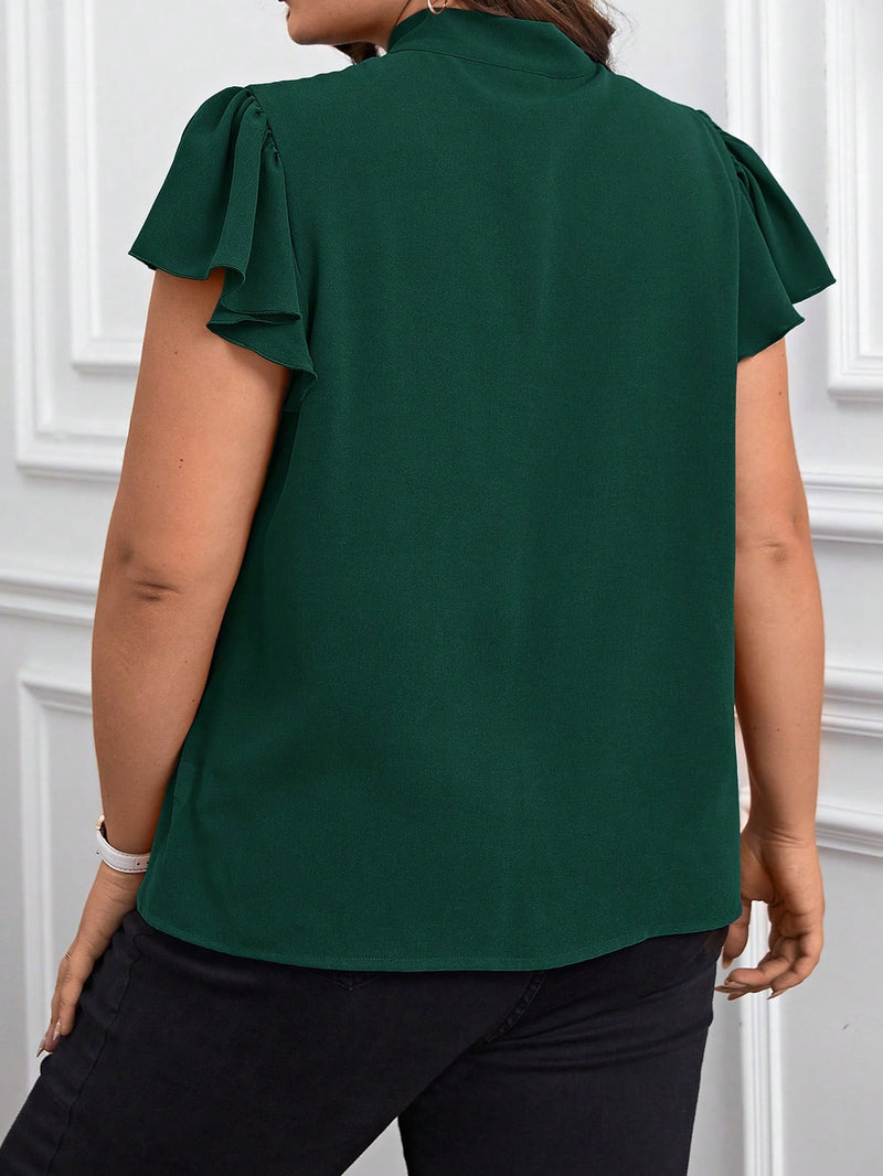 Blusa Feminina Elegante com Laço na Gola