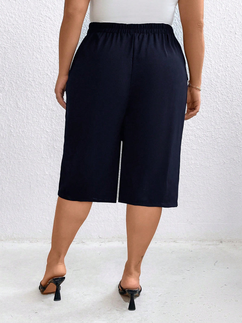 Calça feminina capri Fausta. Plus Size