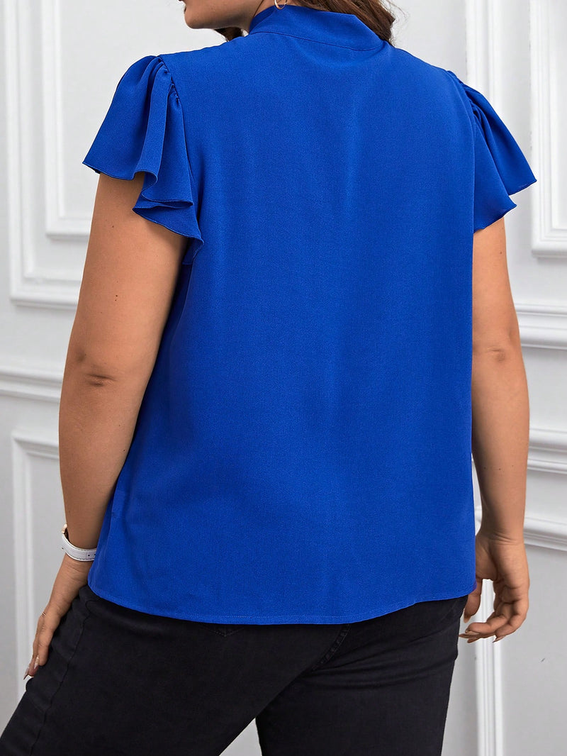 Blusa Feminina Elegante com Laço na Gola