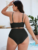 Biquini Feminino Enrugado Cintura Alta Bellabel Plus Size