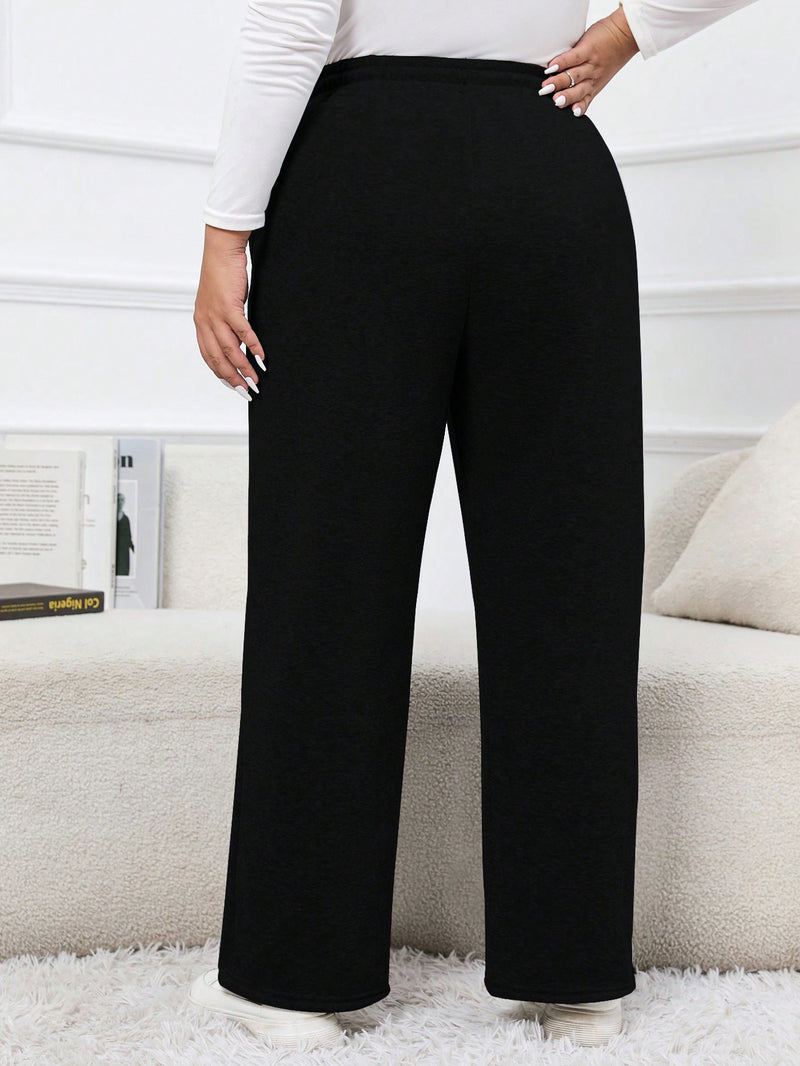 Calça Feminina Casual Com Cordão Danielle Plus Size