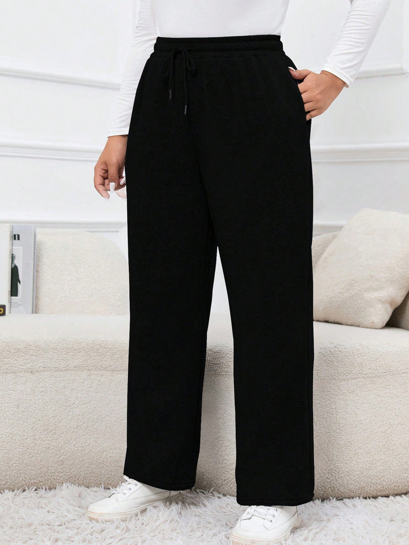 Calça Feminina Casual Com Cordão Danielle Plus Size