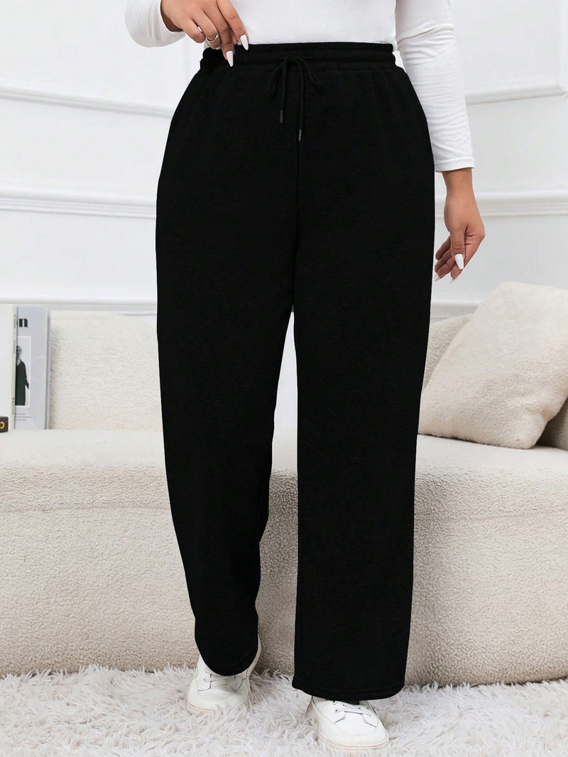 Calça Feminina Casual Com Cordão Danielle Plus Size