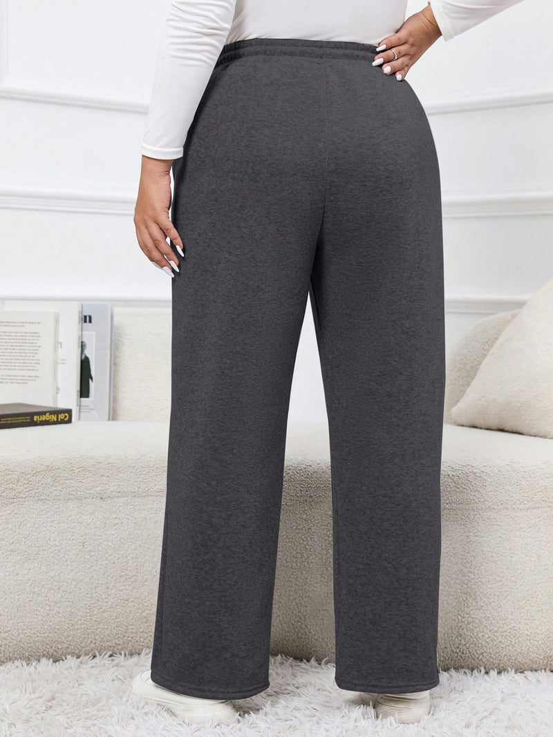 Calça Feminina Casual Com Cordão Danielle Plus Size