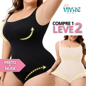 Modelador Feminino sem Costura com Controle de Barriga Com Fecho - Ilana