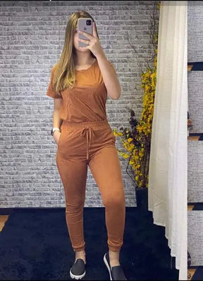 conjunto Feminino com Blusa e calça com bolso - Tessy