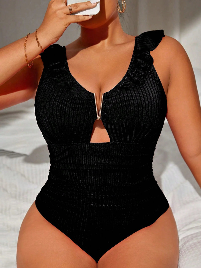 Maiô feminino Calypso. Plus Size. Flash
