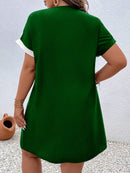 Vestido Feminino Estampatado Com Zíper Catrina Plus Size