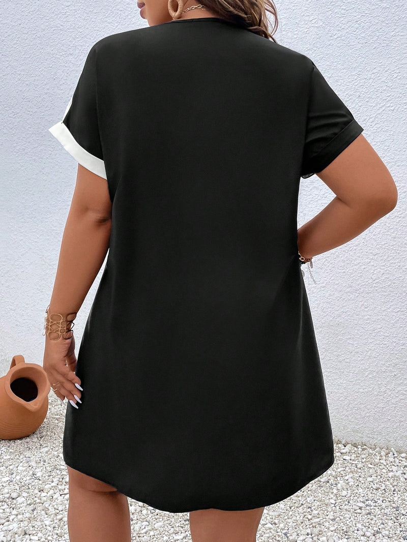 Vestido Feminino estampatado com zíper Catrina Plus Size