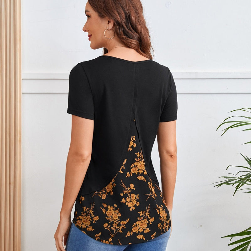 Blusa Feminina com detalhe nas costas e estampas exclusivas Alida