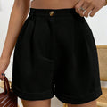 Short Feminino Texturizado Detalhes Dobrado Anahi