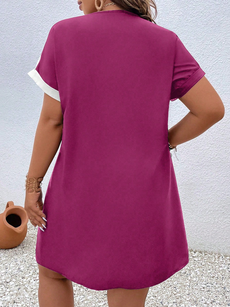 Vestido Feminino estampatado com zíper Catrina Plus Size