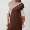 Vestido Feminino de Lã gola Alta Hellen. Plus Size