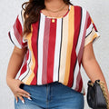 Blusa Feminina manga morcego e gola redonda Aris. Plus Size